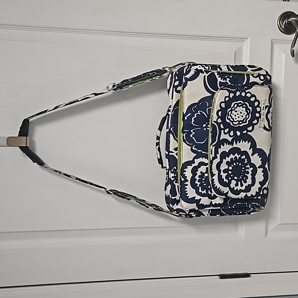 Ju-Ju-Be GigaBe Laptop Carrier - Cobalt Blossom - Navy Blue White